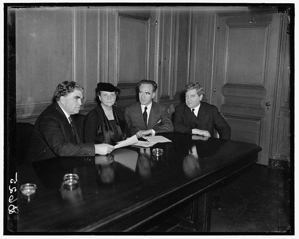 Harris and Ewing, Jan 19 1937 — Labor Secretary Frances Perkins with John L. Lewis of the CIO