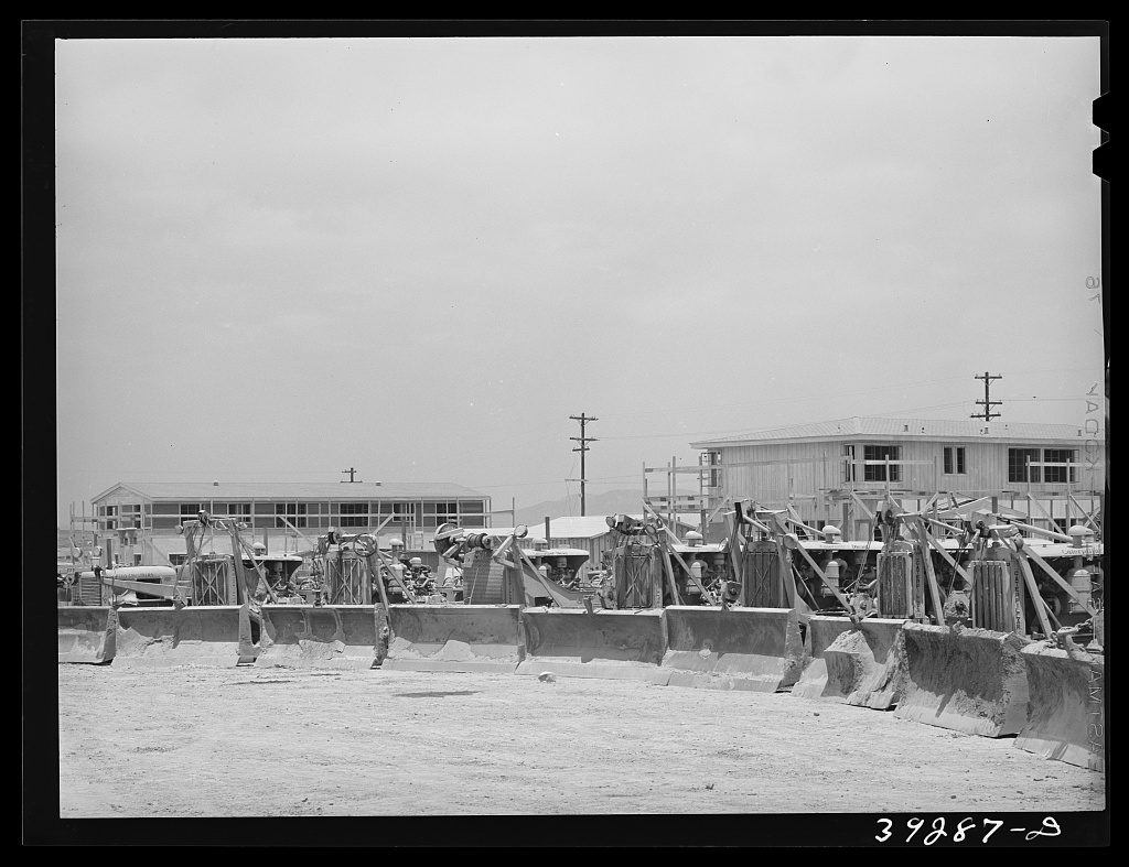 Russell Lee, 1941 — bulldozers at a Federal Works Agency defense housing project