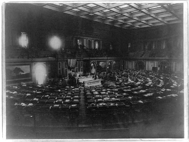 C.M. Bell, ca. 1890 — the House of Representatives when every member had a desk