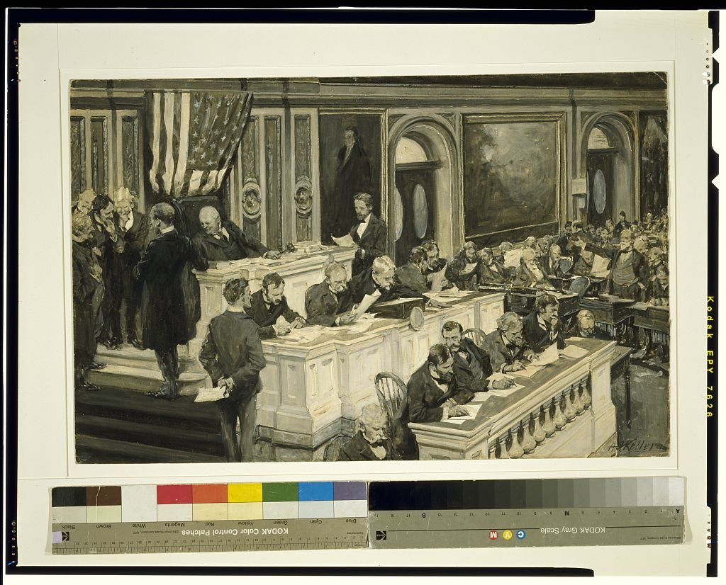 Arthur I. Keller, ca. 1902 — Speaker Thomas Brackett Reed