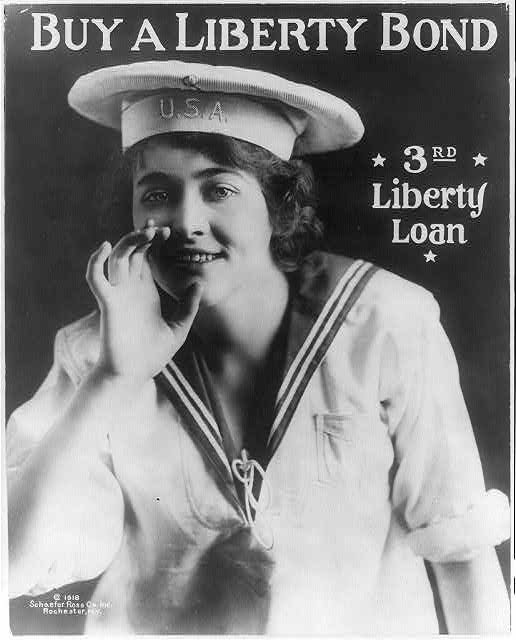 1918 Liberty Bond poster — the sailor girl