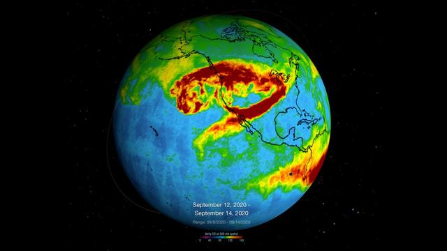 NASA, 2020 — the August Complex carbon monoxide plume (PIA23789)