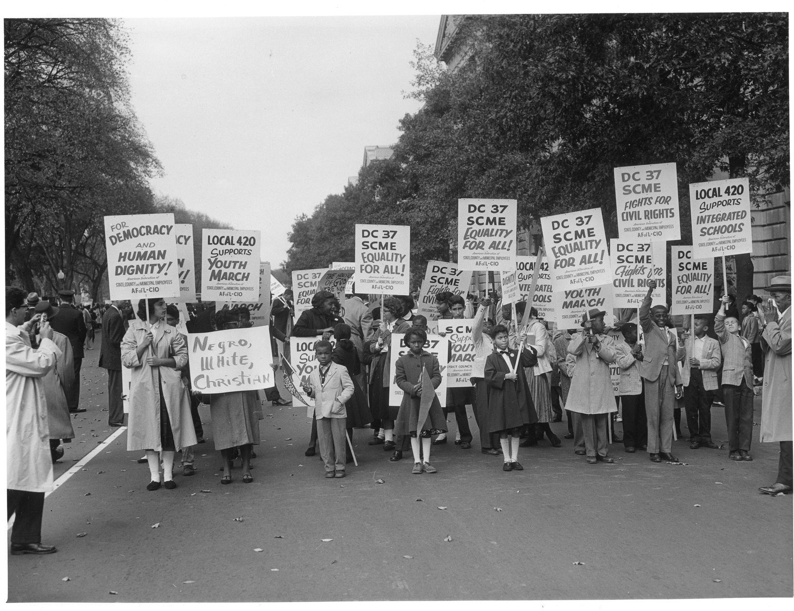 Youth March for Integrated Schools, Washington DC, October 1958